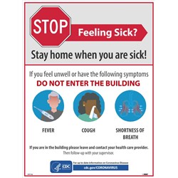 Stay Home When You Are Sick Poster 24x18