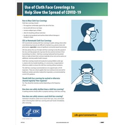 Use Of Cloth Face Coverings Poster 24x18