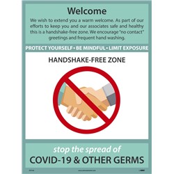 Welcome Handshake Free Zone Poster