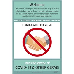 Welcome Handshake Free Zone Poster