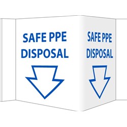 3D Wall Sign Safe PPE Disposal