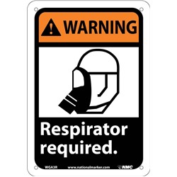 Warning Respirator Required Sign