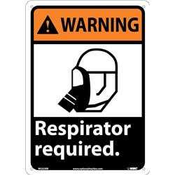 Warning Respirator Required Sign