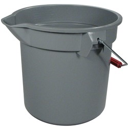 14 Quart Round Bucket Gray w/Spout