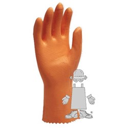 Latex Blend Glove Flock Lined Large