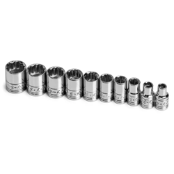 1/4" Drive 10 Pc Metric Socket Set