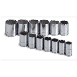 1/2" Drive 13 Pc Metric Socket Set