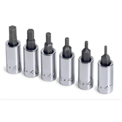 1/4 Drive 6 Pc Metric Hex Bit Socket Set