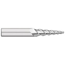 1/8" 1° 12xD Taper End Mill 3FL Ball