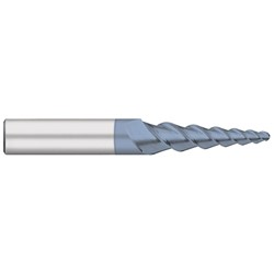 1/8" 1.5° 12xD Taper End Mill 3FL Ball