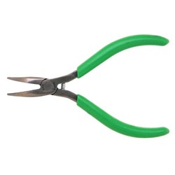 5"60° Curved Long Nose Pliers Smooth Jaw